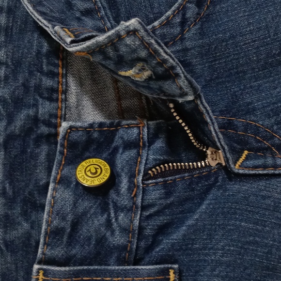 👖VTG True Religion👖 - Johnny Dark Wash Bootcut Flared Jeans - Picture 6 of 14